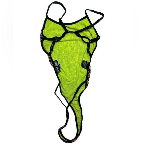 NWOT I AM GIA Dollskill One Piece Leotard Leopard Jaguar Cat XS Extra Small - Picture 7 of 8